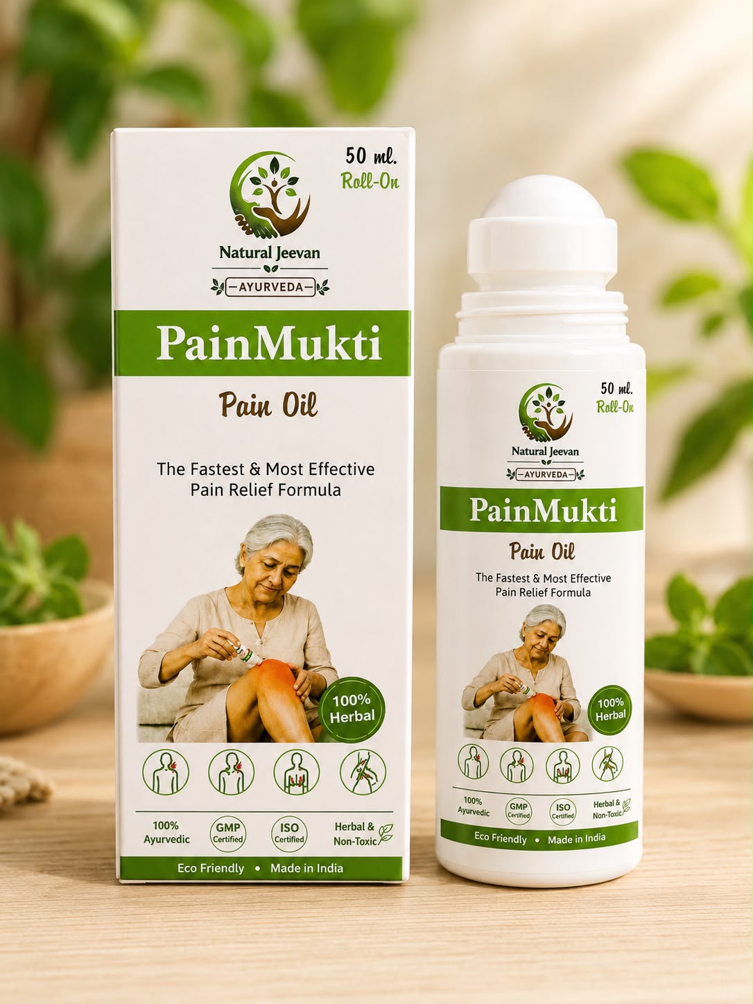 PainMukti Pain Oil roll-on with box